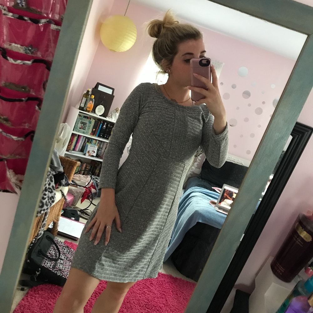 grey sweater dress
